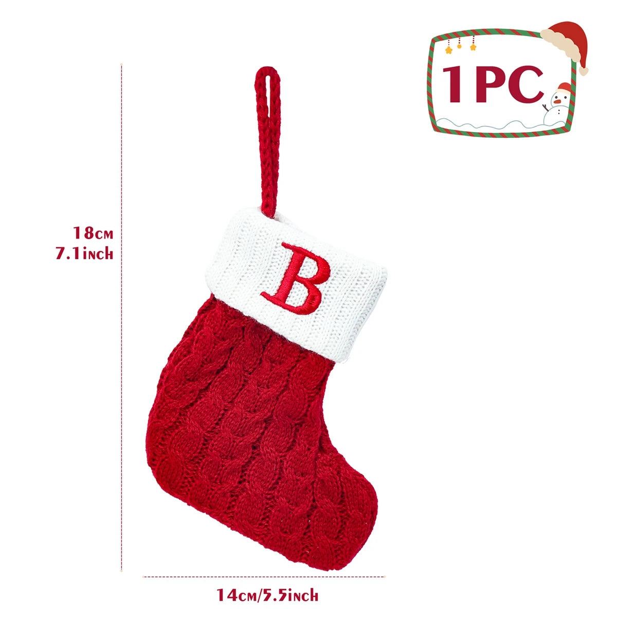 Socks Knitting Snowflake Letter
