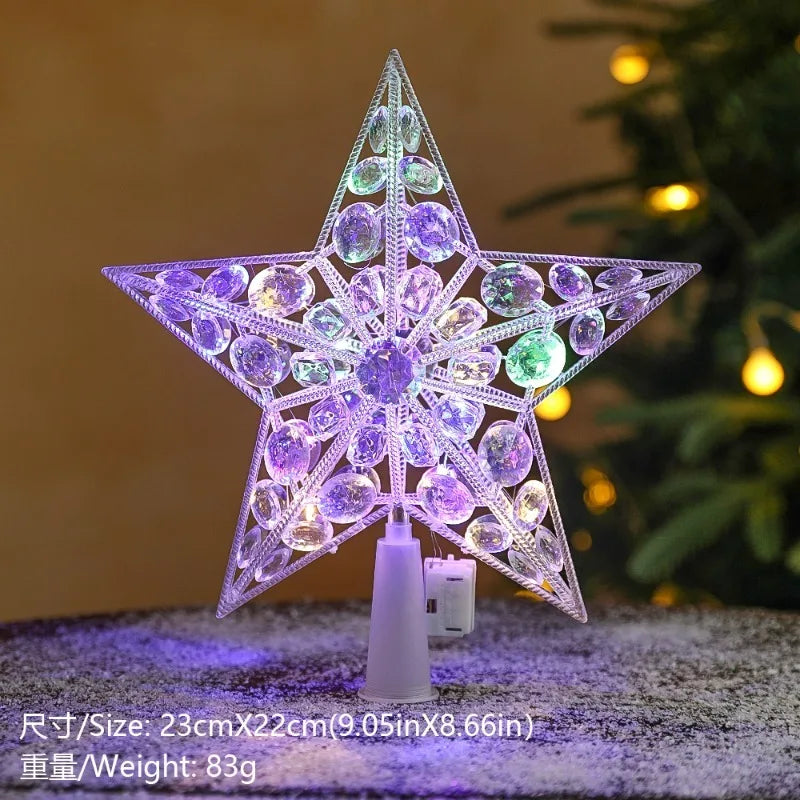 Golden Christmas Star Light