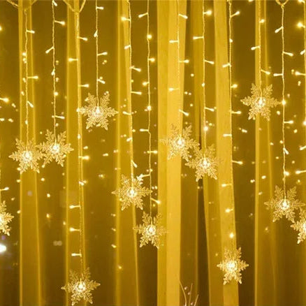 Curtain Snowflake Lights