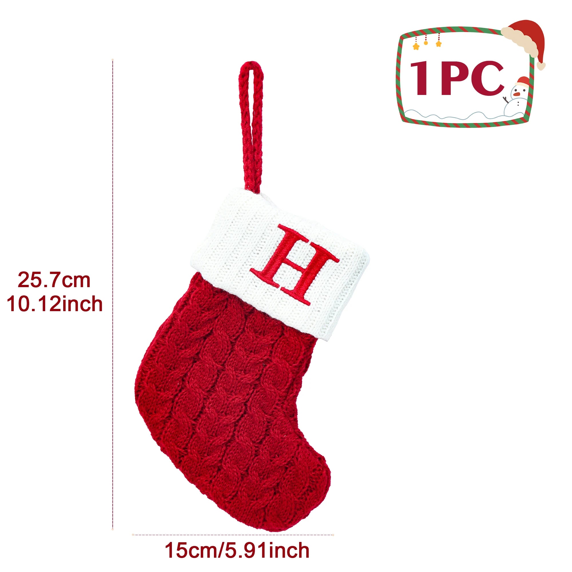 Socks Knitting Snowflake Letter
