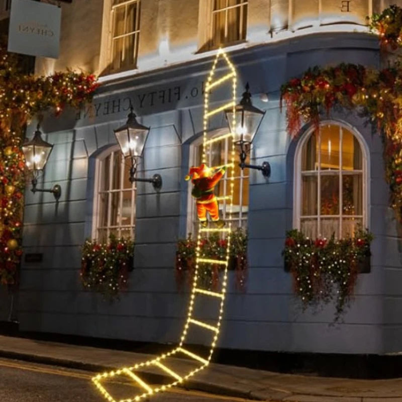 Santa Climbing Ladder