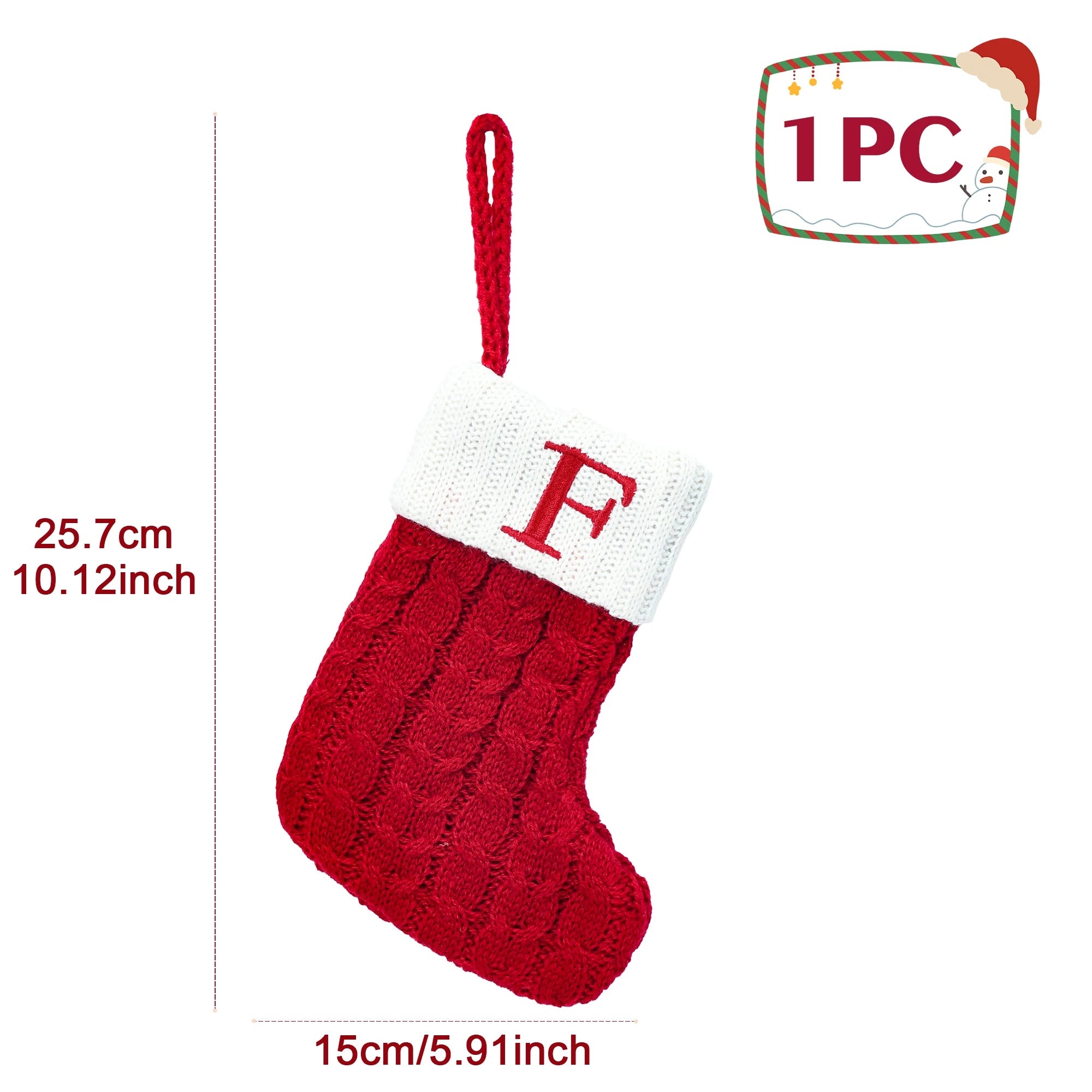 Socks Knitting Snowflake Letter
