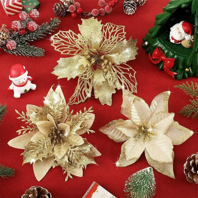 Christmas Glitter Flowers