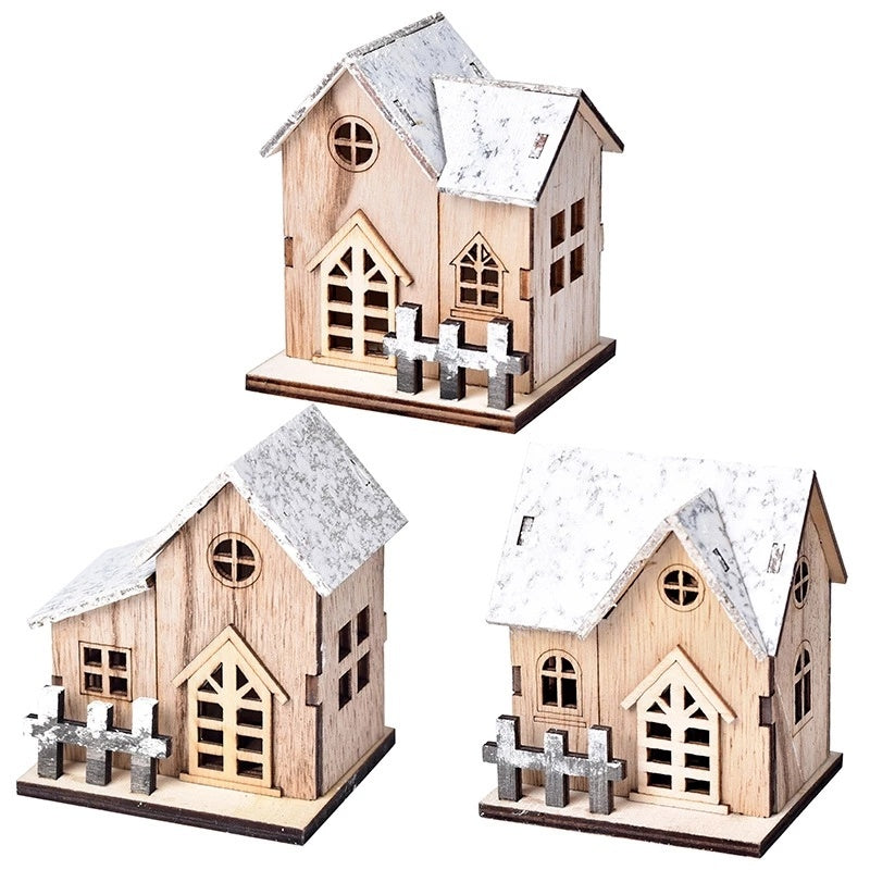 Light-Up Wooden Cabin