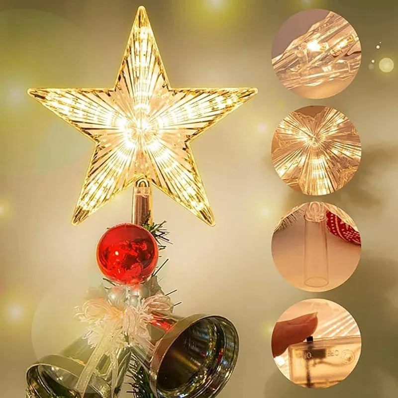 Golden Christmas Star Light