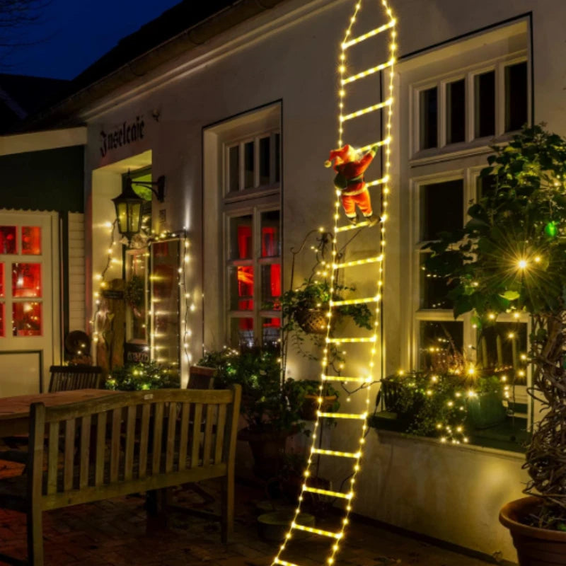 Santa Climbing Ladder