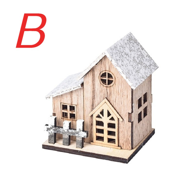 Light-Up Wooden Cabin