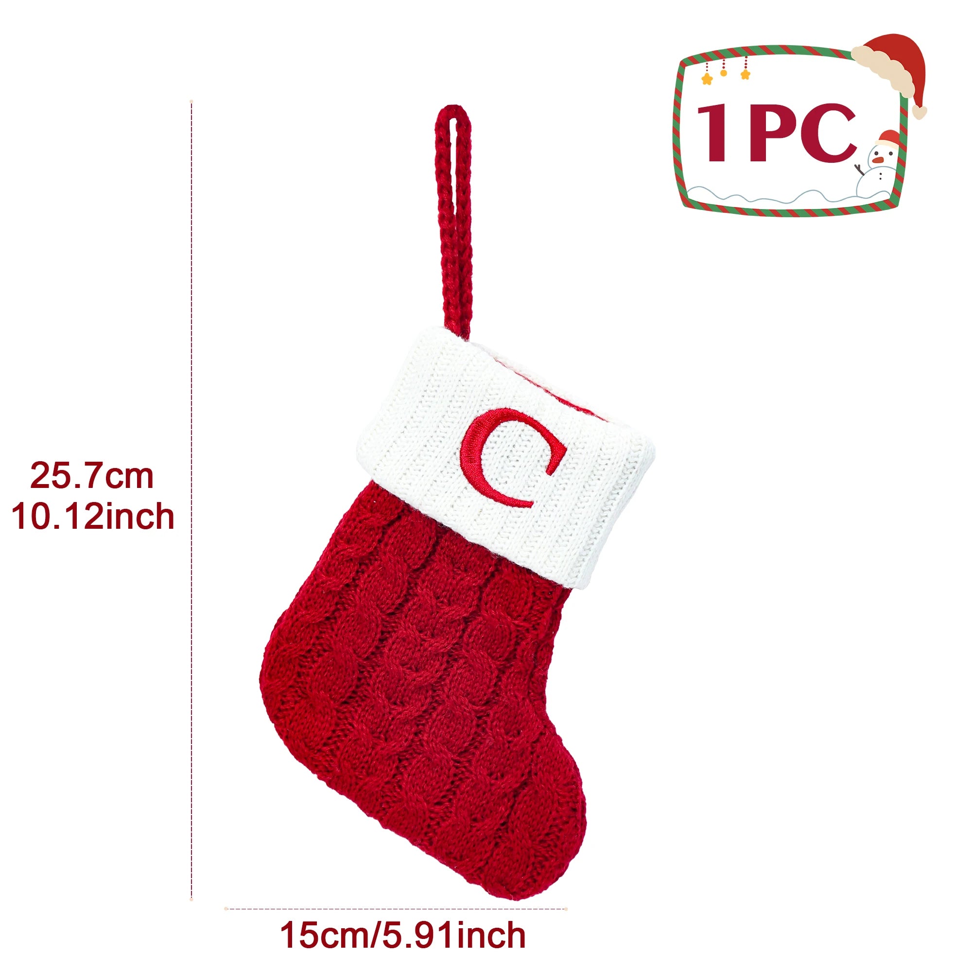 Socks Knitting Snowflake Letter