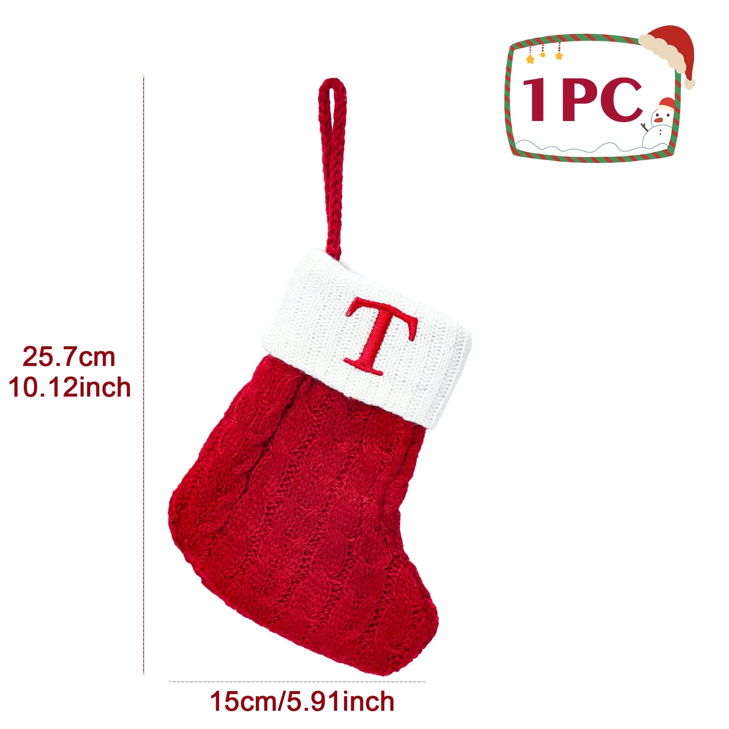 Socks Knitting Snowflake Letter