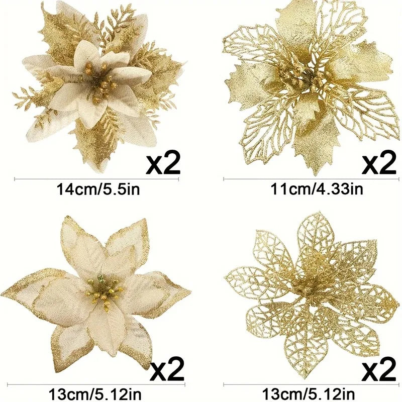 Christmas Glitter Flowers