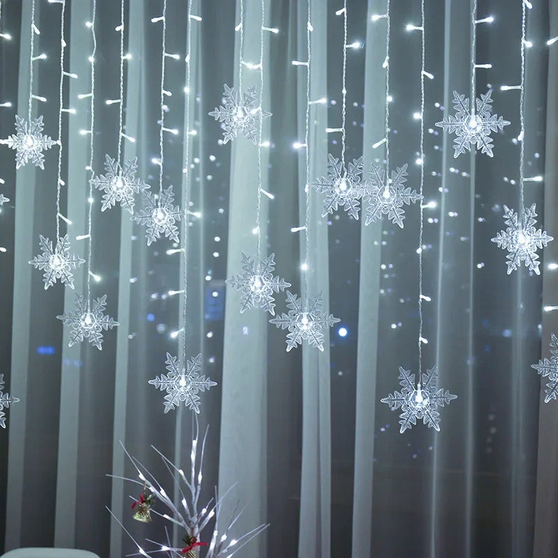 Curtain Snowflake Lights