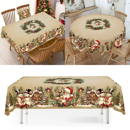 Vintage Christmas Tablecloth