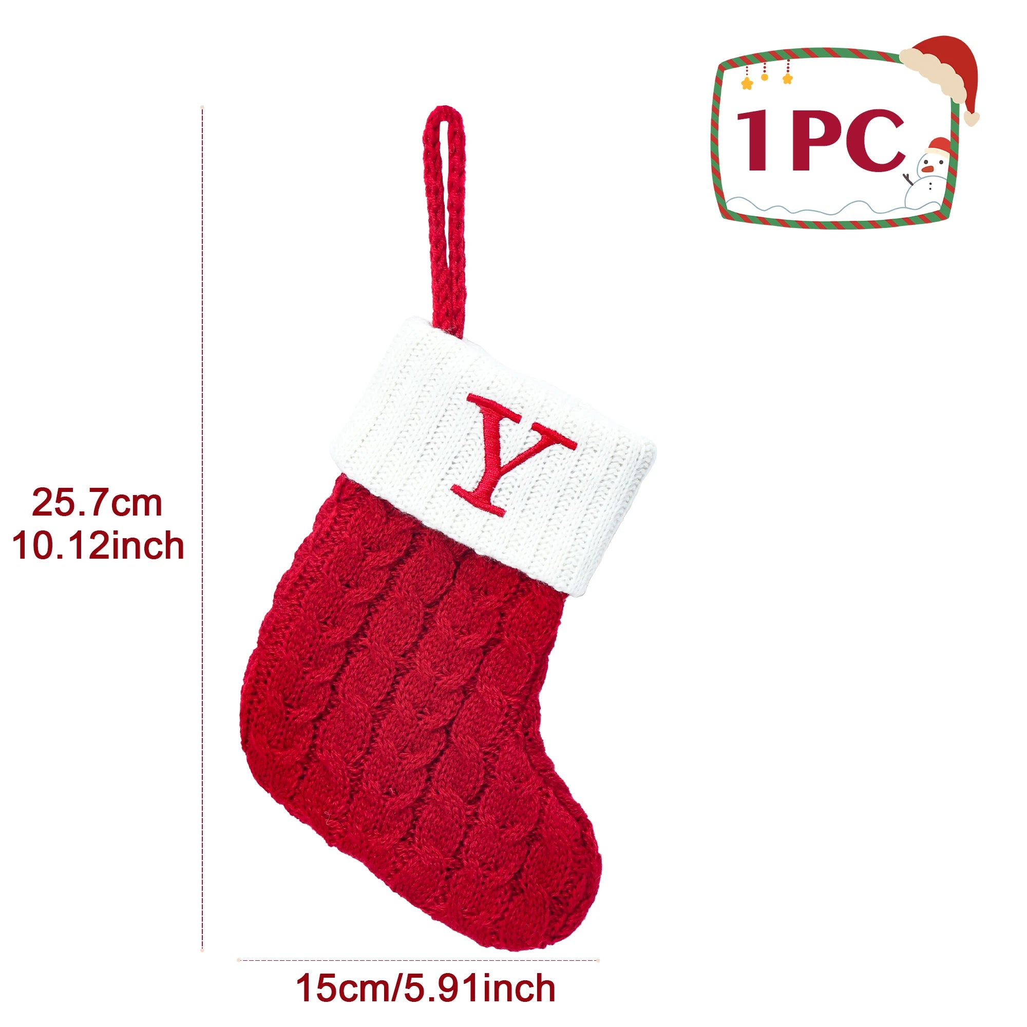 Socks Knitting Snowflake Letter