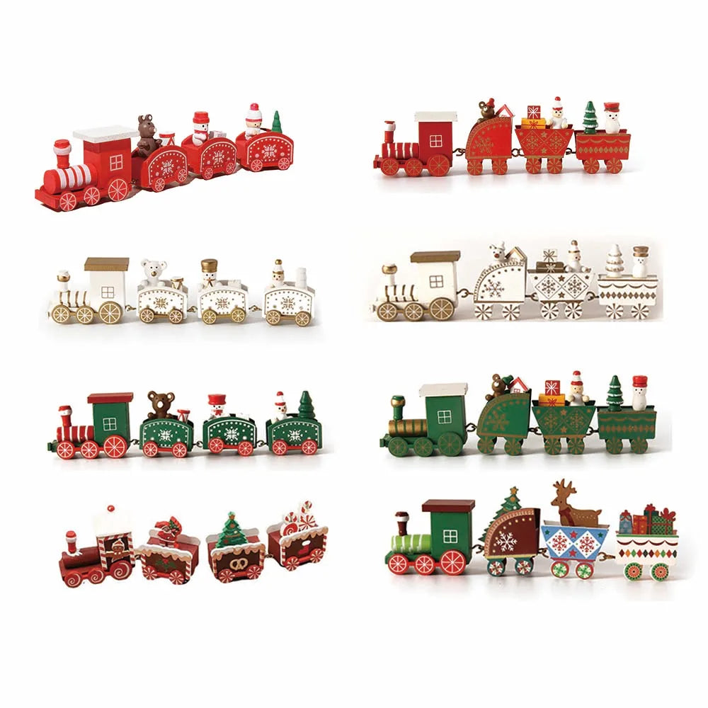 Christmas Wood Train