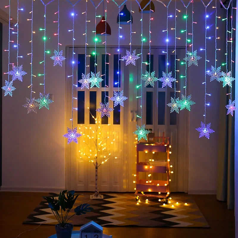Curtain Snowflake Lights