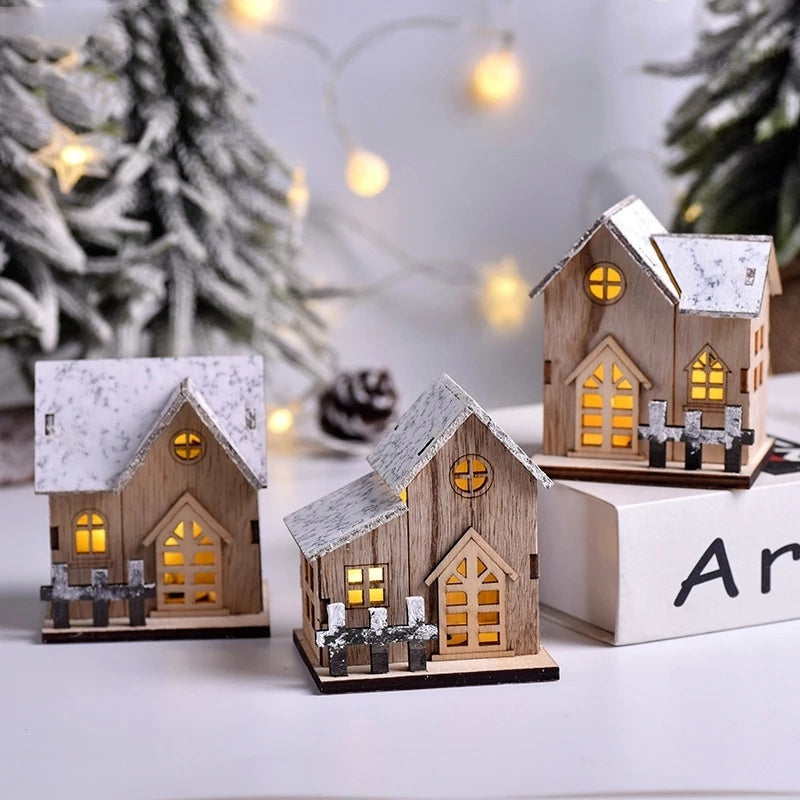 Light-Up Wooden Cabin