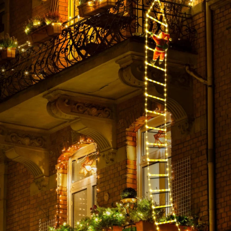 Santa Climbing Ladder