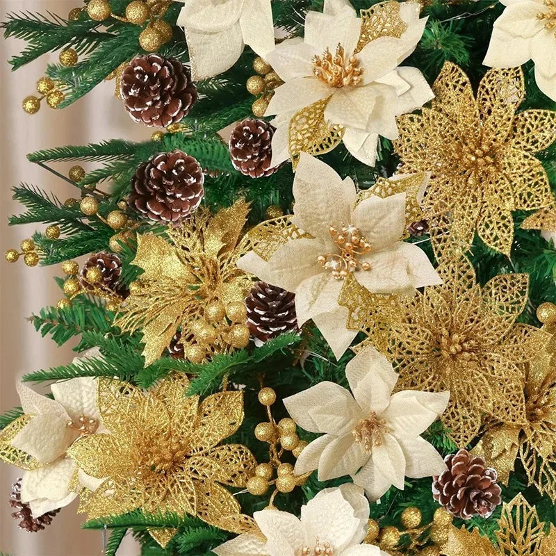 Christmas Glitter Flowers