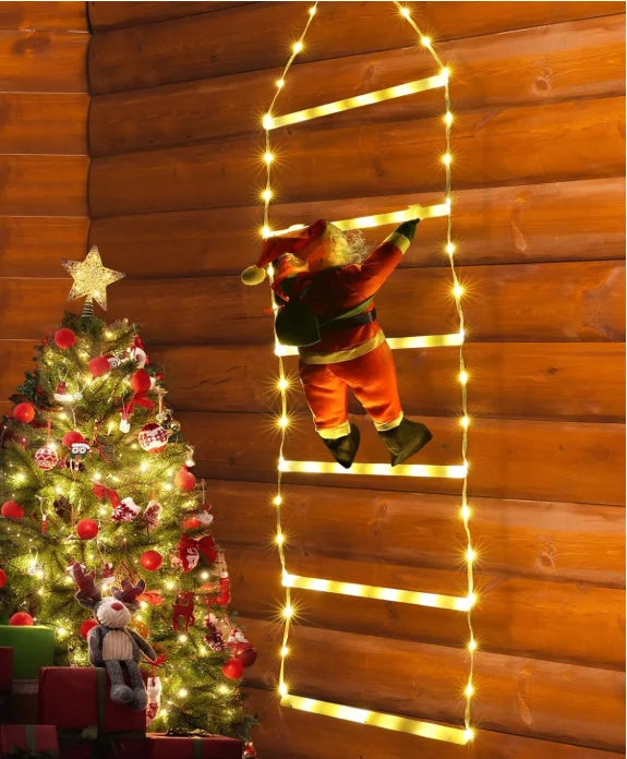 Santa Climbing Ladder