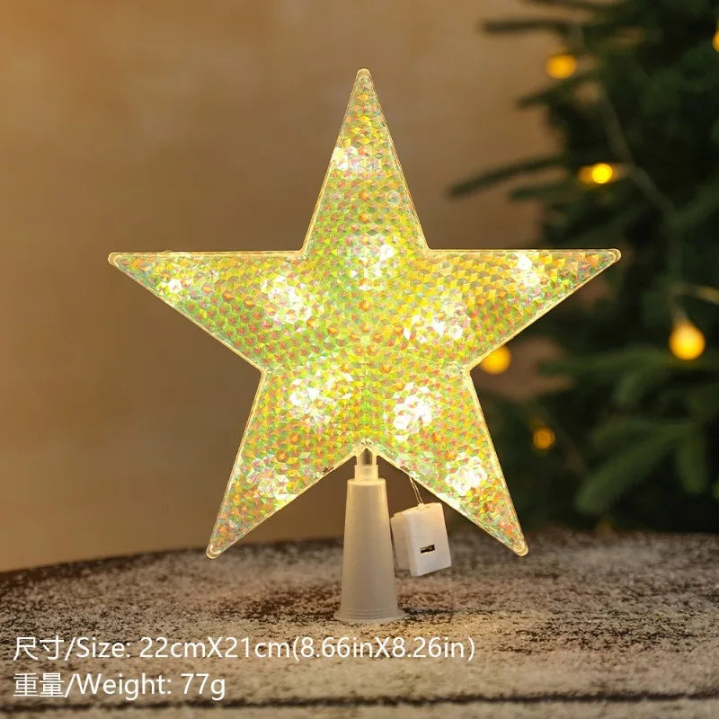Golden Christmas Star Light