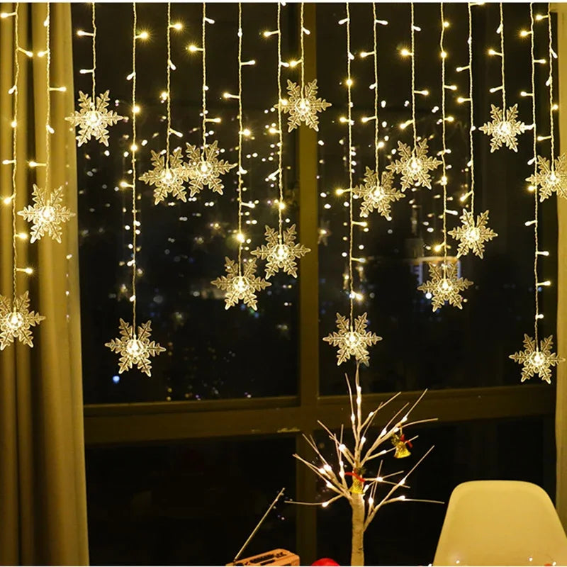 Curtain Snowflake Lights
