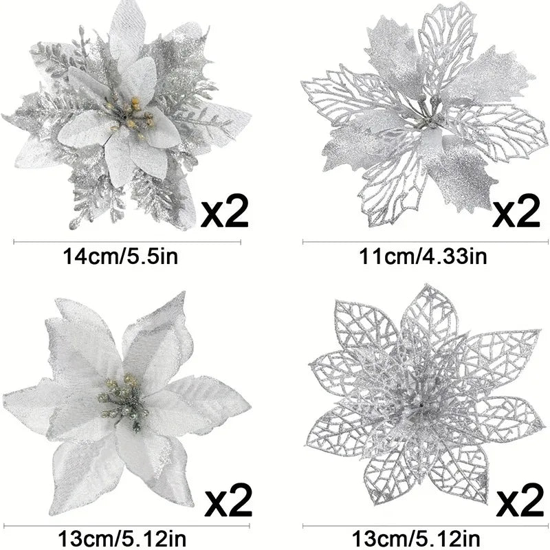 Christmas Glitter Flowers
