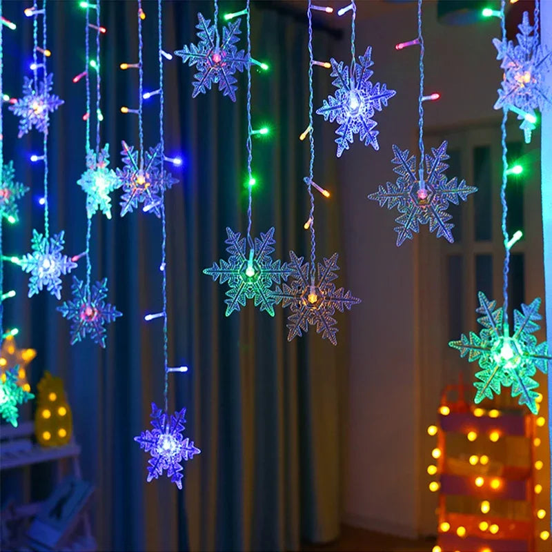 Curtain Snowflake Lights