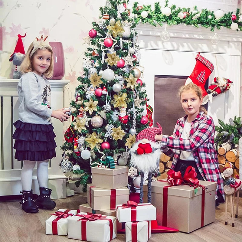 Christmas Glitter Flowers