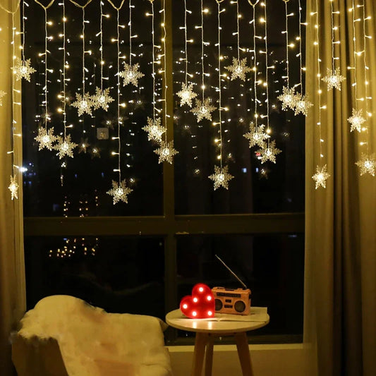 Curtain Snowflake Lights
