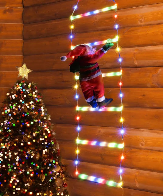 Santa Climbing Ladder