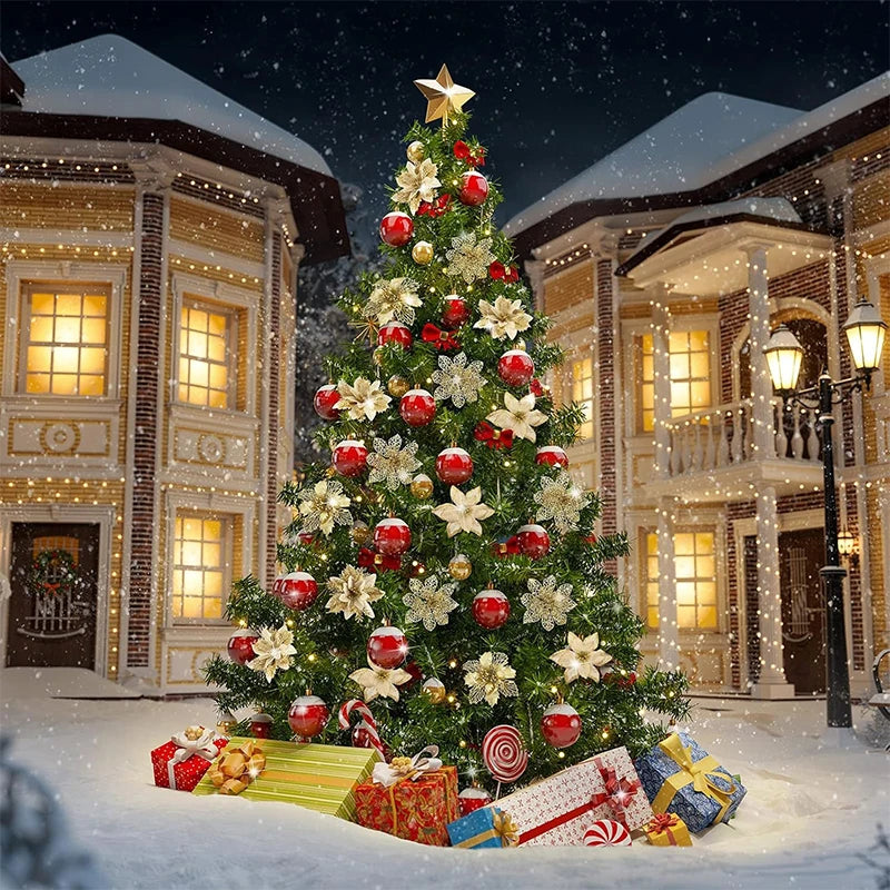 Christmas Glitter Flowers