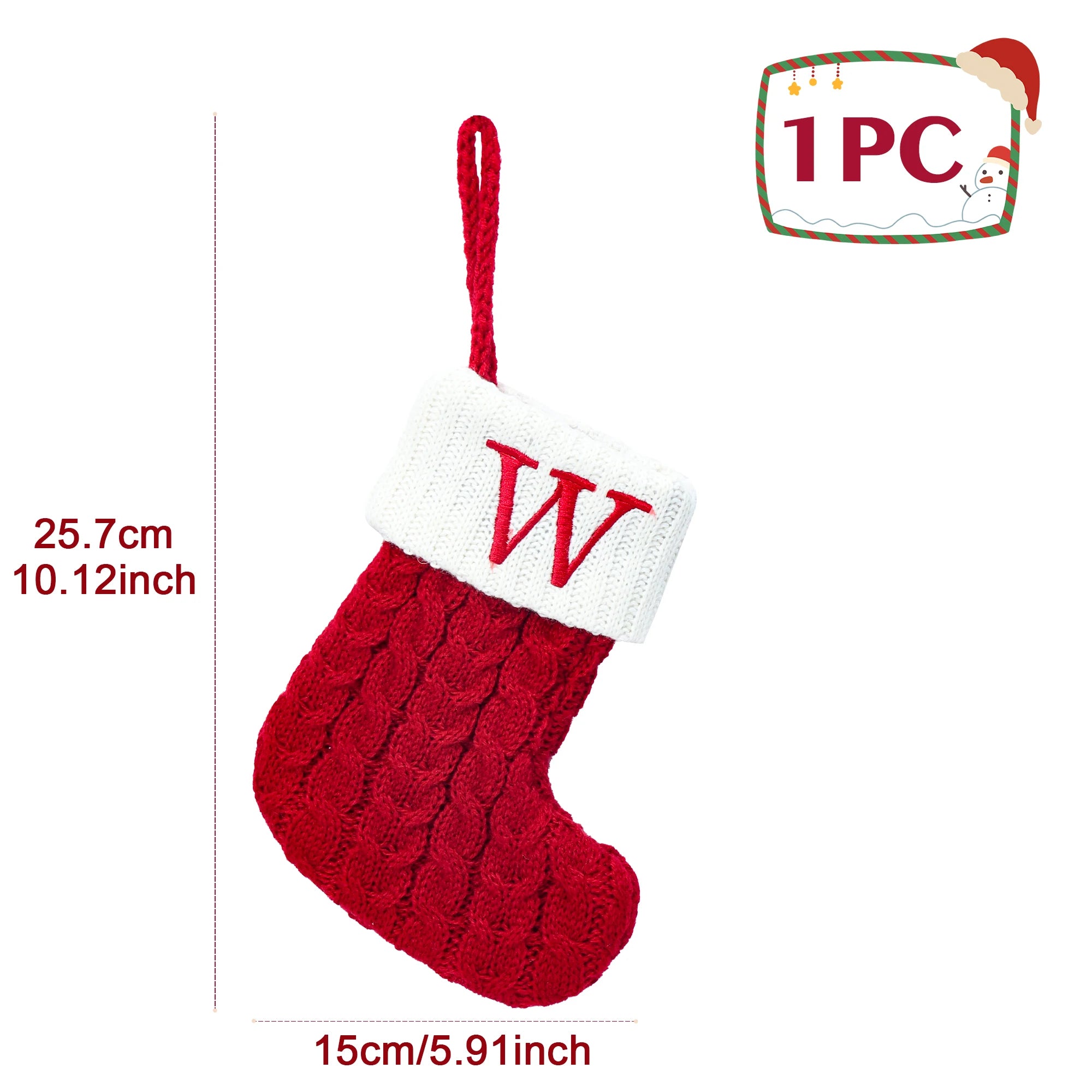 Socks Knitting Snowflake Letter
