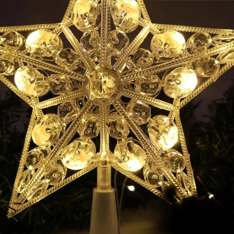 Golden Christmas Star Light