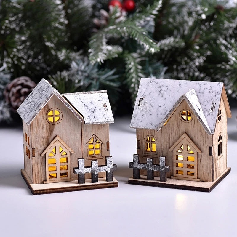 Light-Up Wooden Cabin