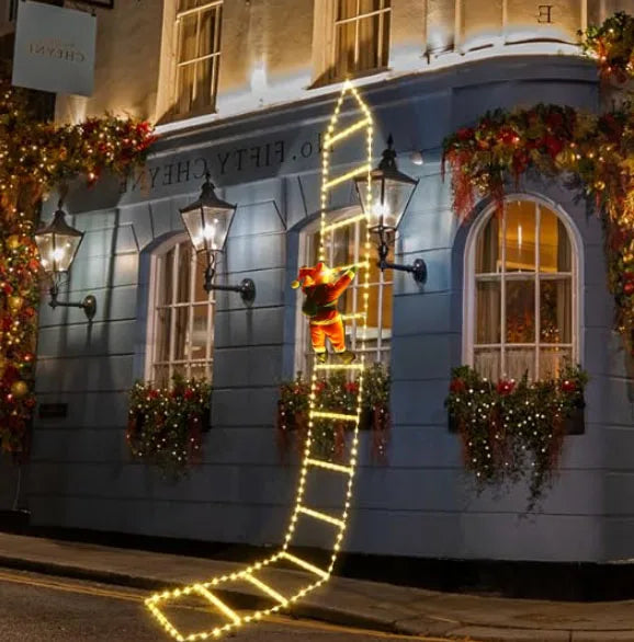 Santa Climbing Ladder