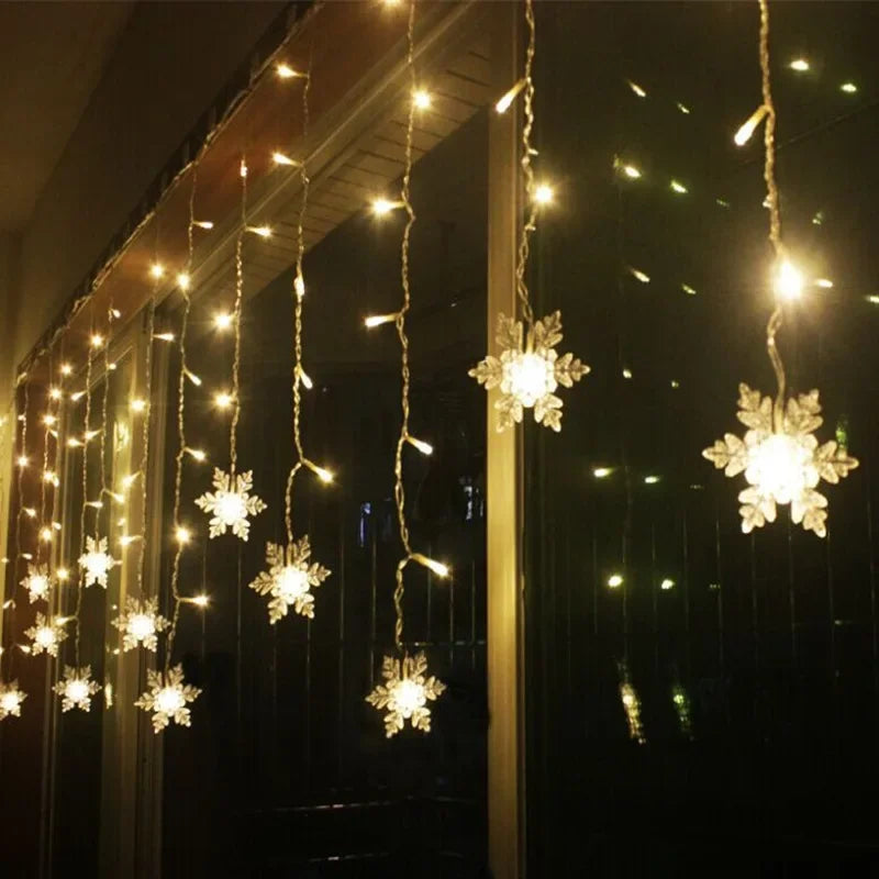 Curtain Snowflake Lights