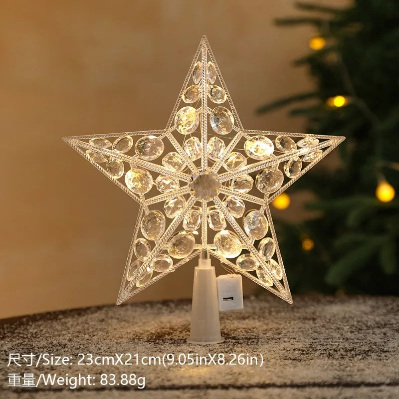 Golden Christmas Star Light