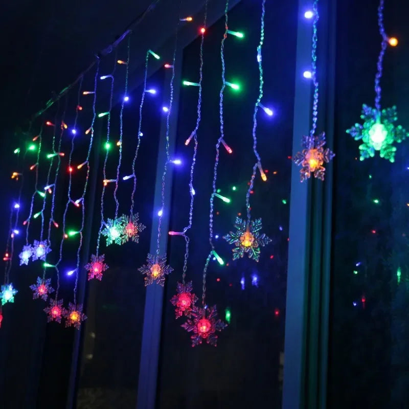 Curtain Snowflake Lights