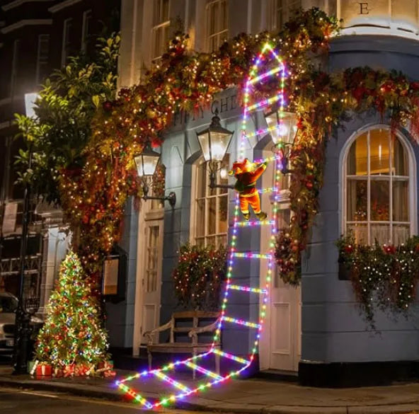Santa Climbing Ladder