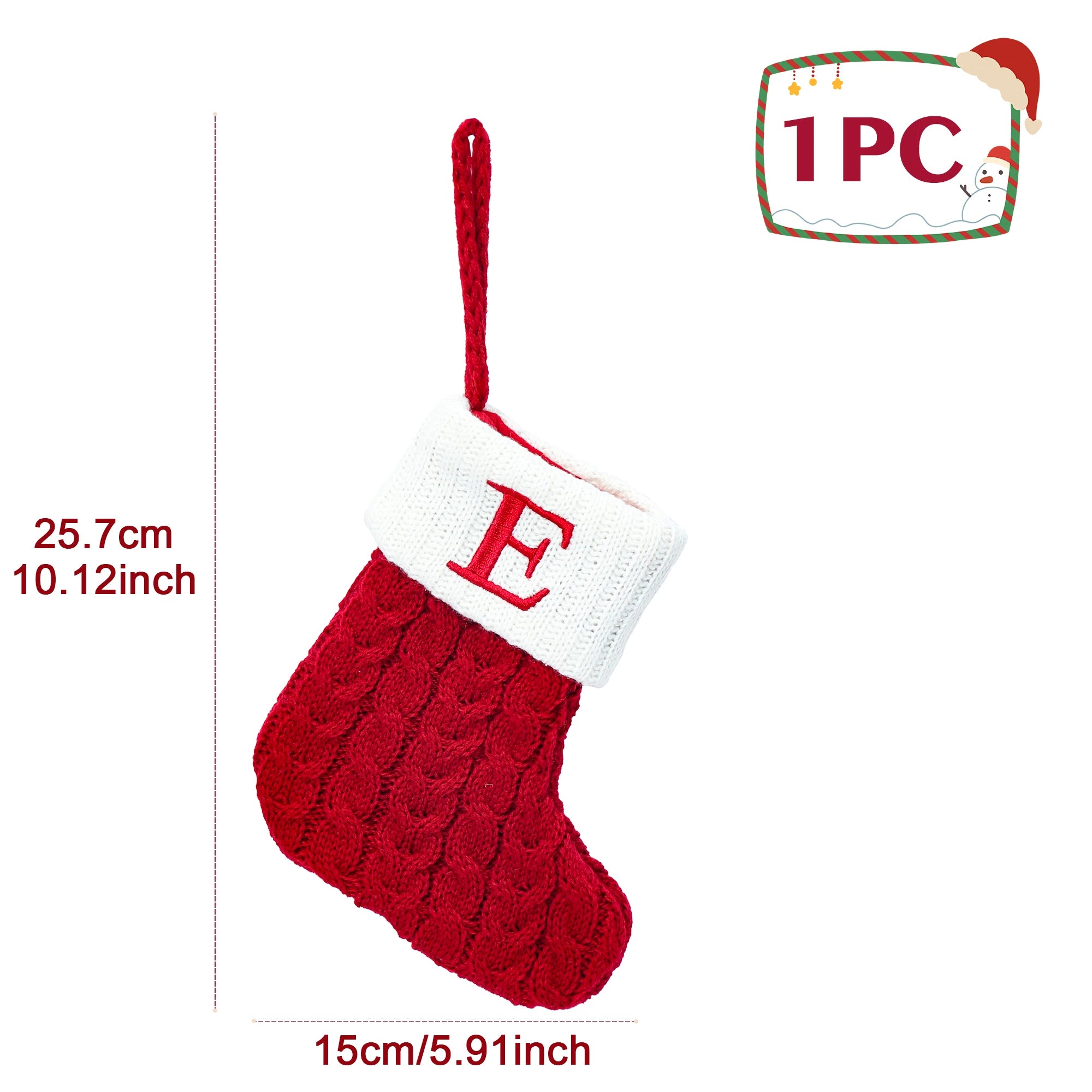 Socks Knitting Snowflake Letter