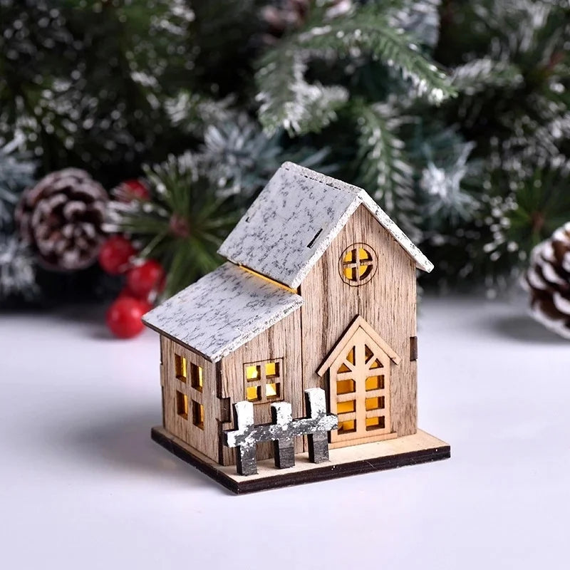Light-Up Wooden Cabin